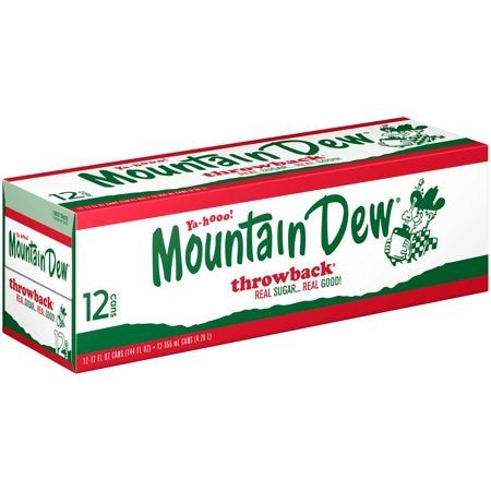 Mountain Dew Real Sugar 12 Pack / 12oz cans
