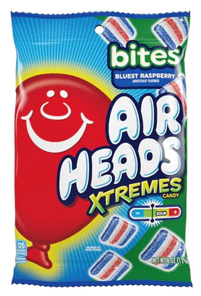Airheads Bites Bluest Raspberry 6oz