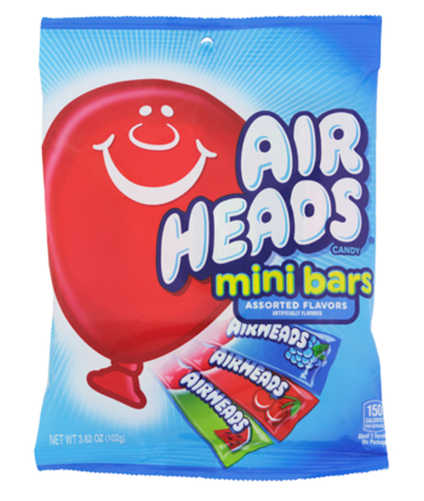 Airheads Mini Assorted Bars Peg Bag 3.6oz