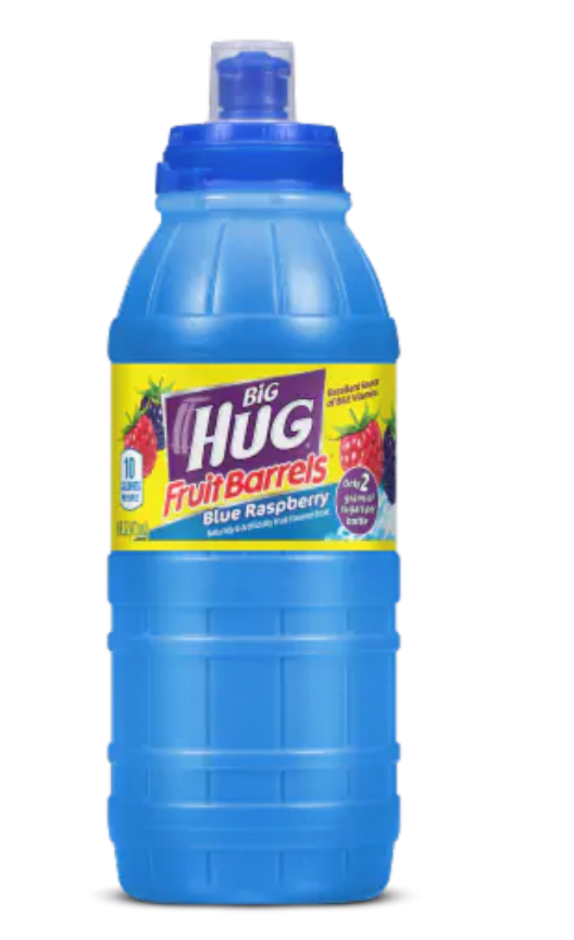 Big Hug Fruit Barrels Blue Raspberry Drink 16oz