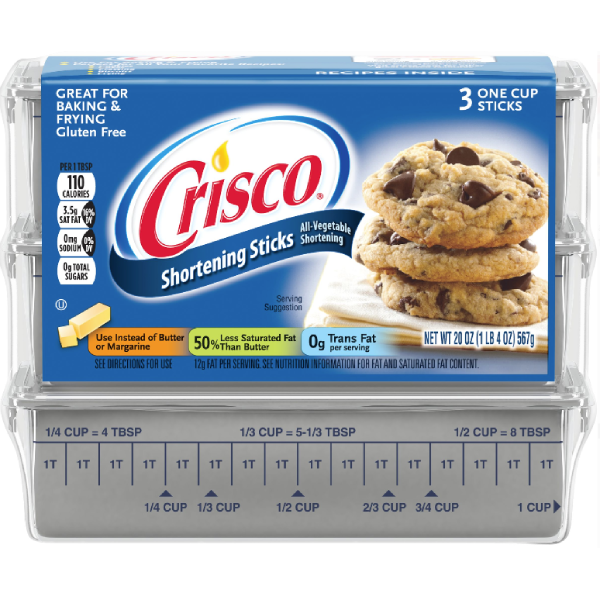 Crisco All-Vegetable Shortening Baking Sticks 20oz