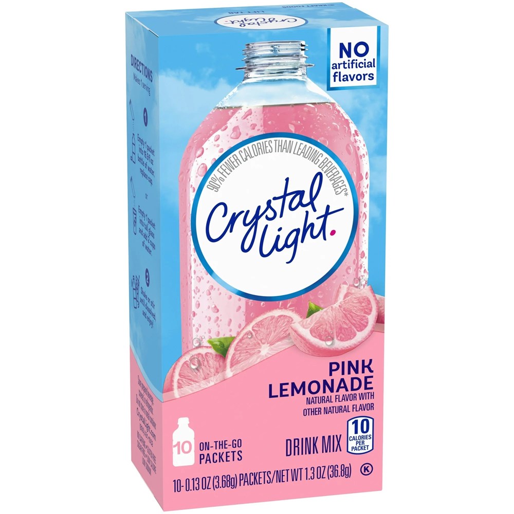 Crystal Light Pink Lemonade Drink Mix On The Go 10ct
