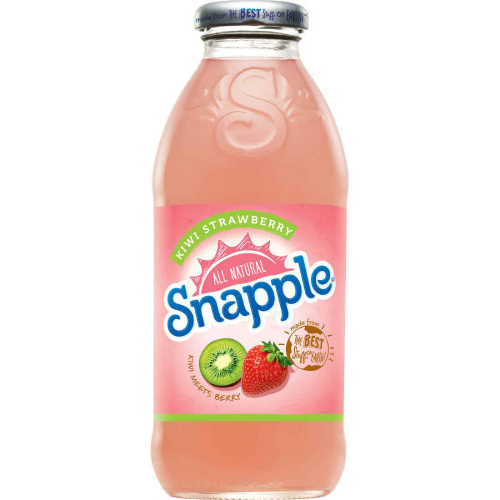 Snapple Kiwi Strawberry Glass Bottle 16oz