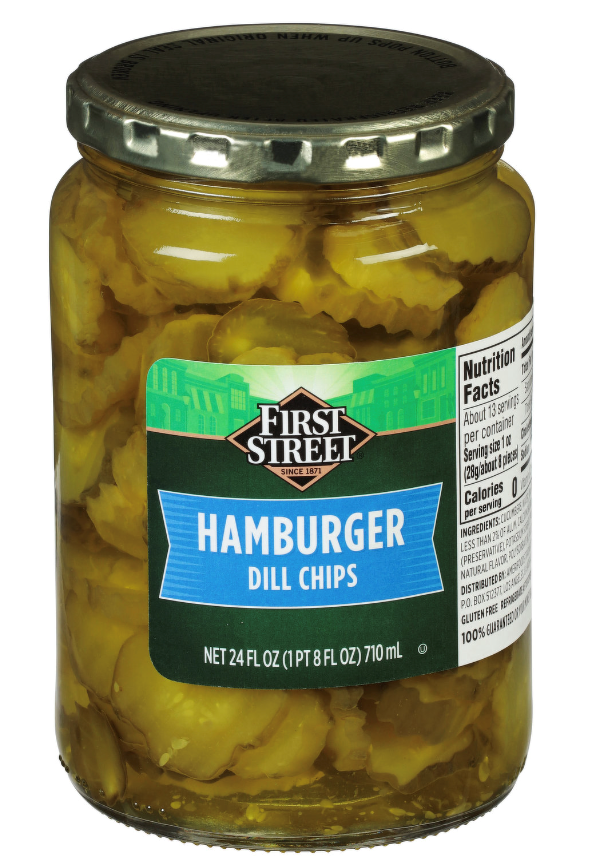 First Street Hamburger Dill Pickle Chips 24oz