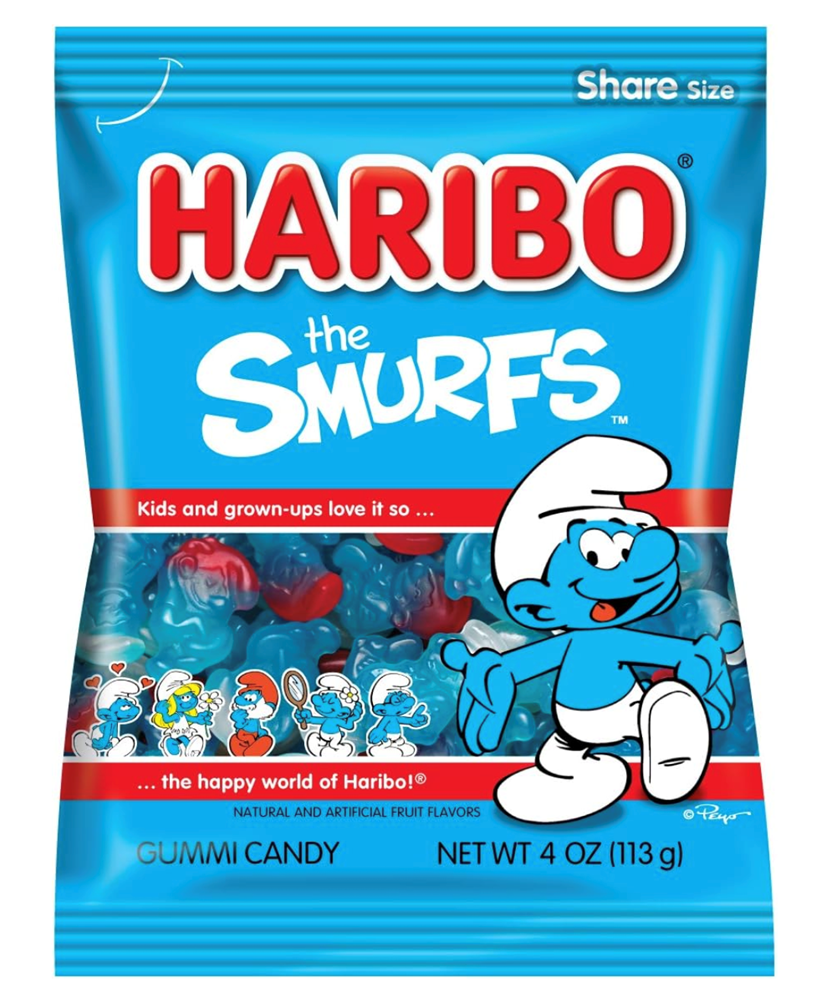 Haribo The Smurfs Gummi Candy 4oz