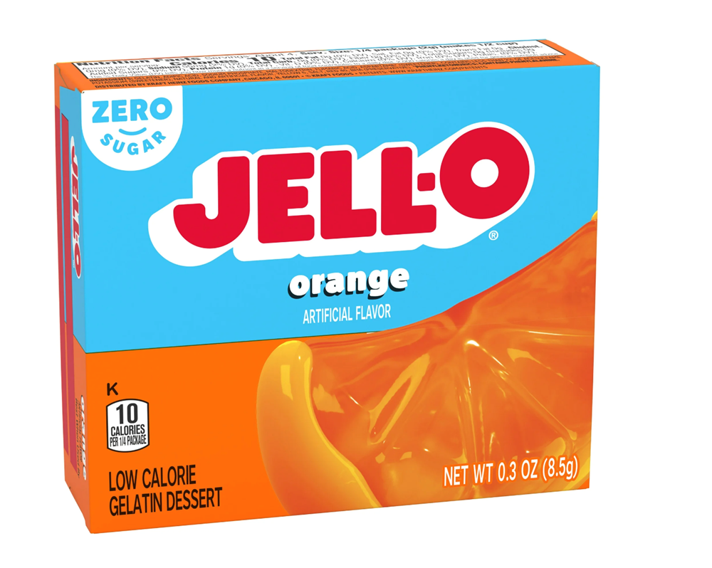 Jell-O Sugar Free Orange Gelatin Mix 0.3oz