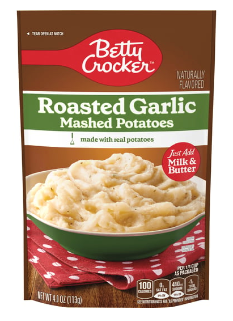 Betty Crocker Roasted Garlic Mashed Potatoes 4oz (BEST BY: APR 25)
