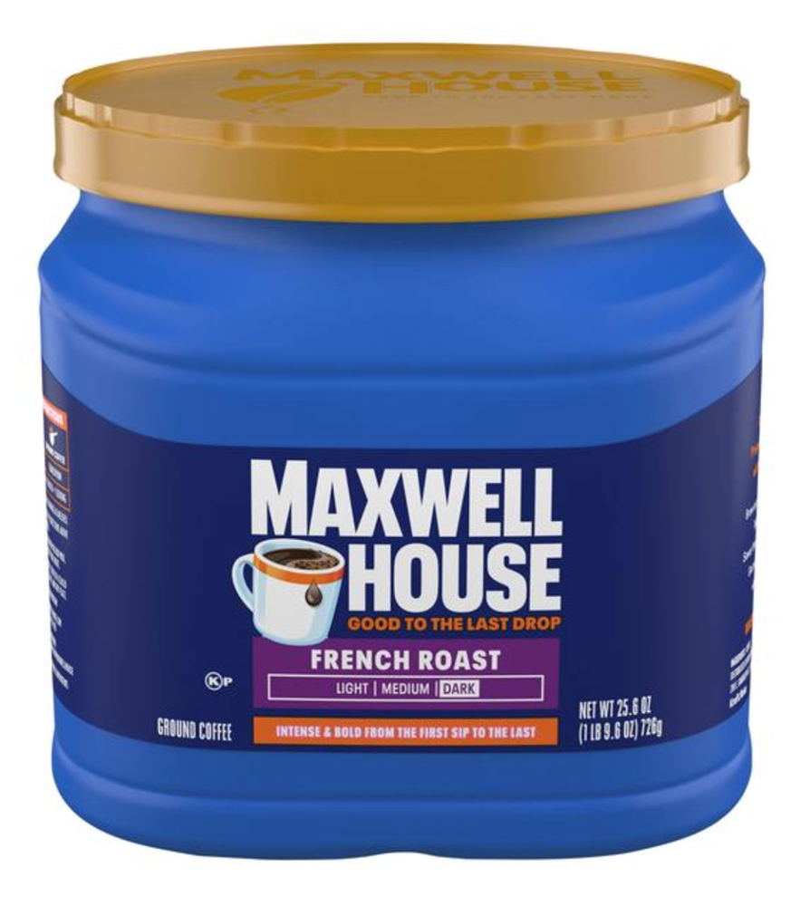 Maxwell House French Dark Roast Ground Coffee 25.6oz (BEST BY:25MAR2025)
