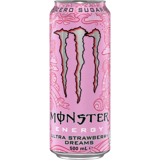 Monster Energy Ultra Strawberry Dreams Zero Sugar Drink 16oz