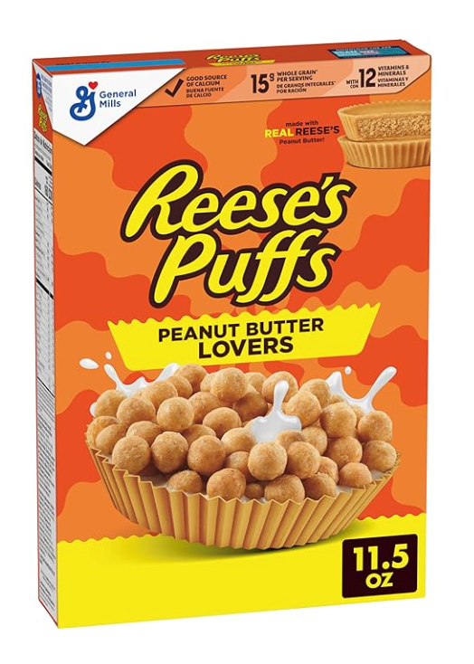 Reese's Puffs Cereal Peanut Butter Lovers 11.5oz (best by: apr 25)