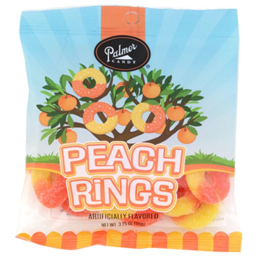Palmer Candy Peach Rings 3.25oz