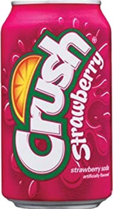 Crush Strawberry Soda 12 oz Chilled Can
