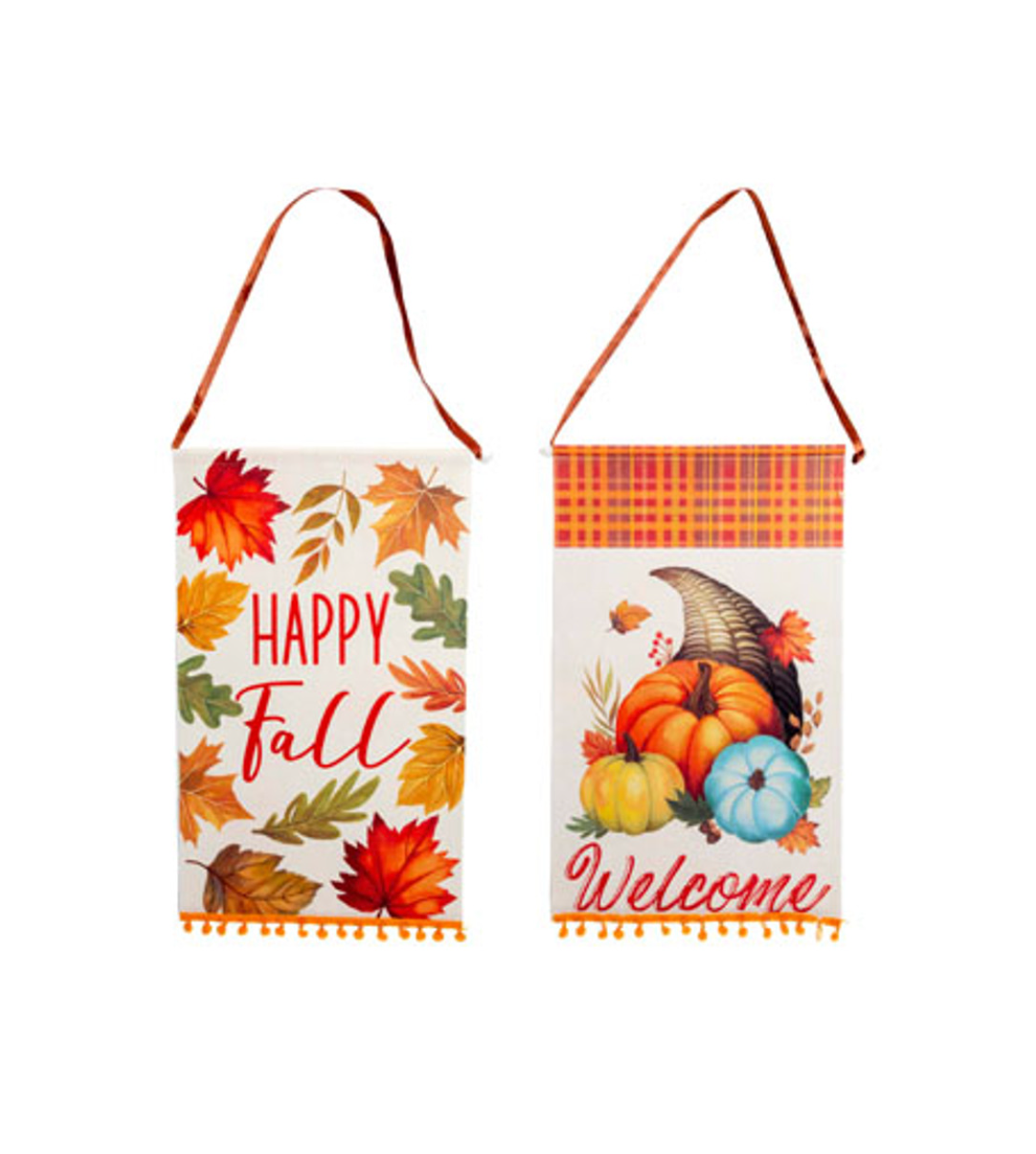 Harvest Banner Felt with Pom Pom Trim