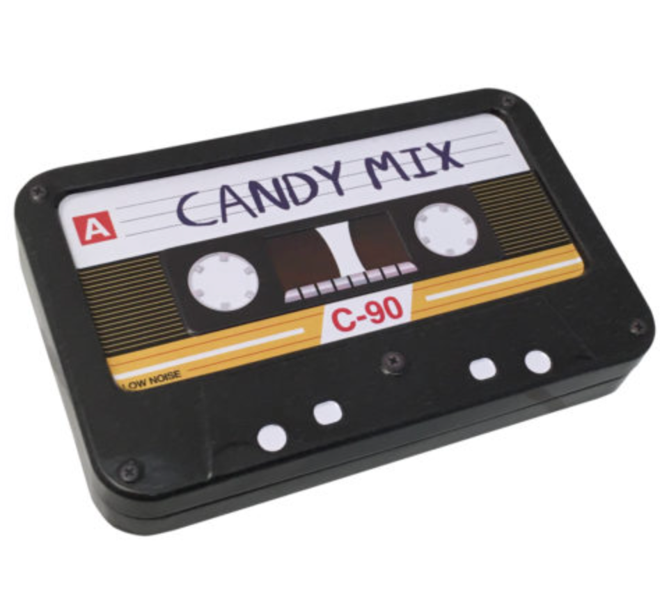 Candy Mix Cassette Tape Tin w/ Sweet Cherry Candy 1.3oz