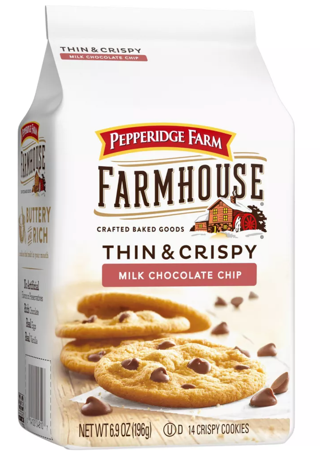 Pepperidge Farm Farmhouse Thin & Crispy Milk Chocolate Cookies 6.9oz (BEST BY: JULY 25)