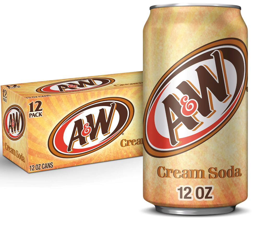 A&W Cream Soda 12 Pack / 12oz cans