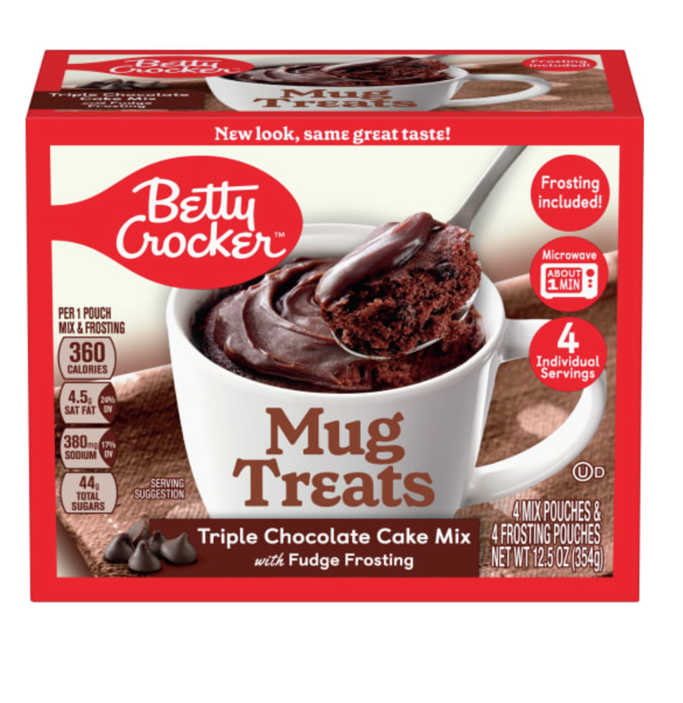 Betty Crocker Triple Chocolate Cake Mix Mug Treats 4ct