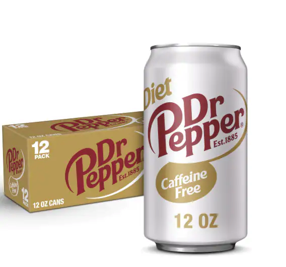 Dr Pepper Diet Caffeine Free 12 Pack / 12oz cans