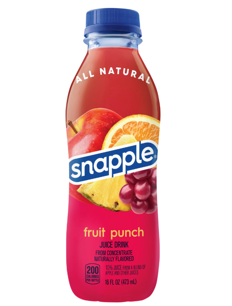 Snapple Fruit Punch Plastic Bottle 16oz