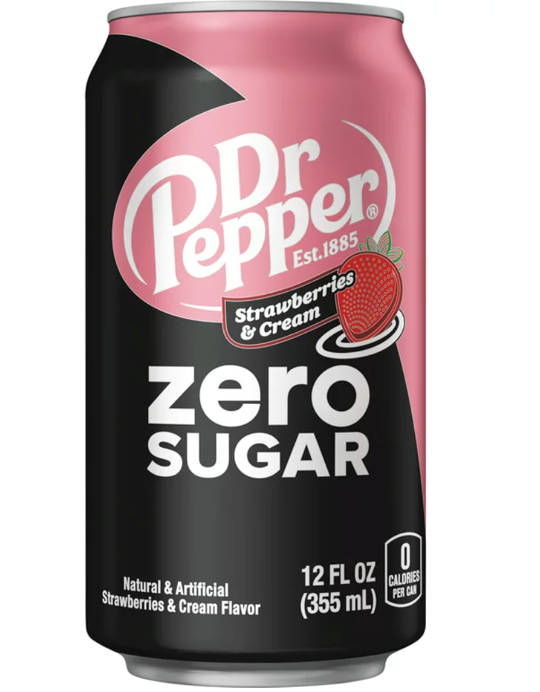 Dr Pepper Strawberry Cream Zero Can 12oz