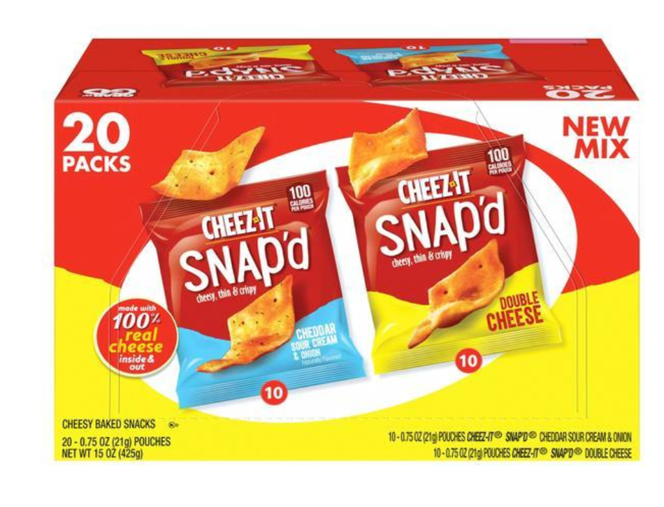 Cheez-it Snap'd Variety 20ct (BEST BY: JAN 2025)