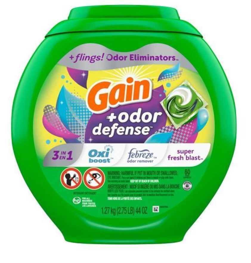 Gain Flings Odor Defense Super Fresh Blast 60CT