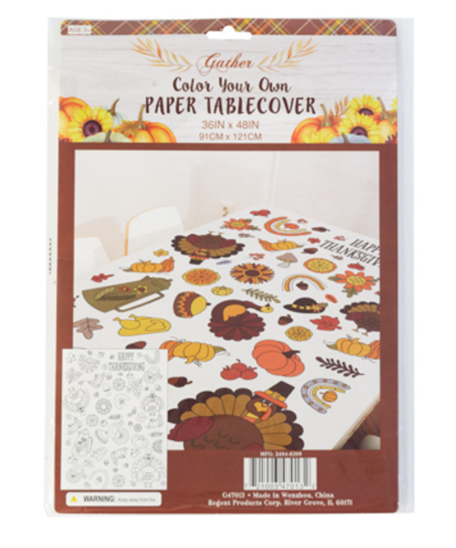 Color Your Own Paper Tablecover