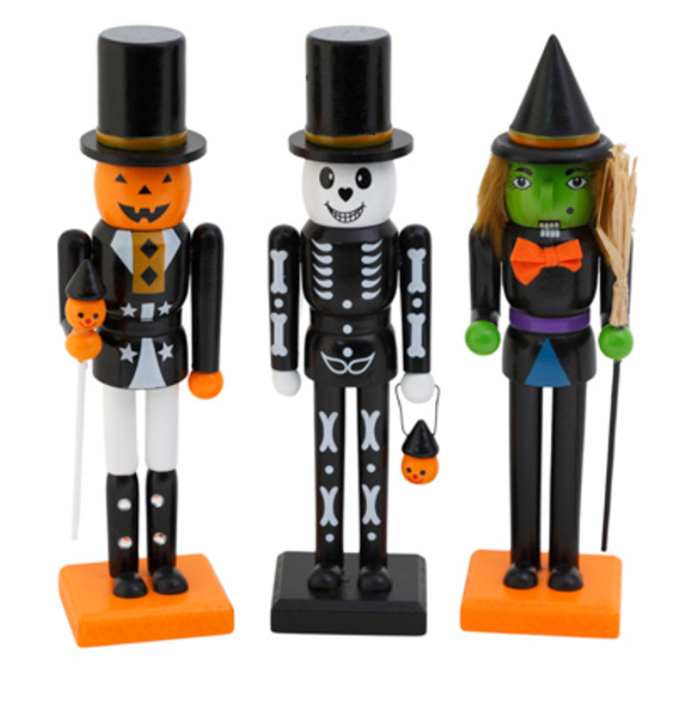 Halloween Wooden Nutcrackers Assorted