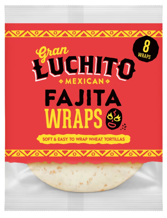Gran Luchito Fajita Wraps 8 Pack (BEST BY: APRIL 16 2025)