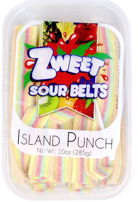 Zweet Sour Belts Island Punch 10oz