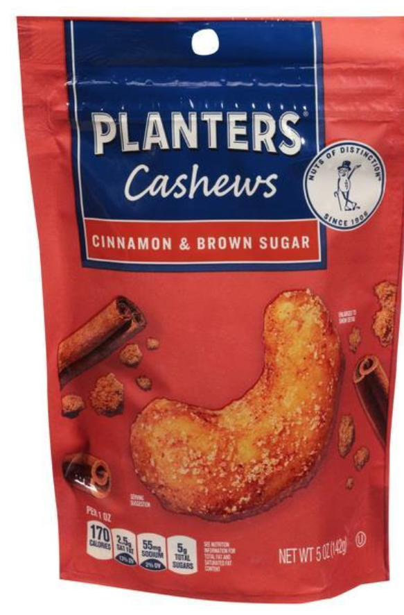 Planter's Cinnamon and Brown Sugar Cashews 5oz