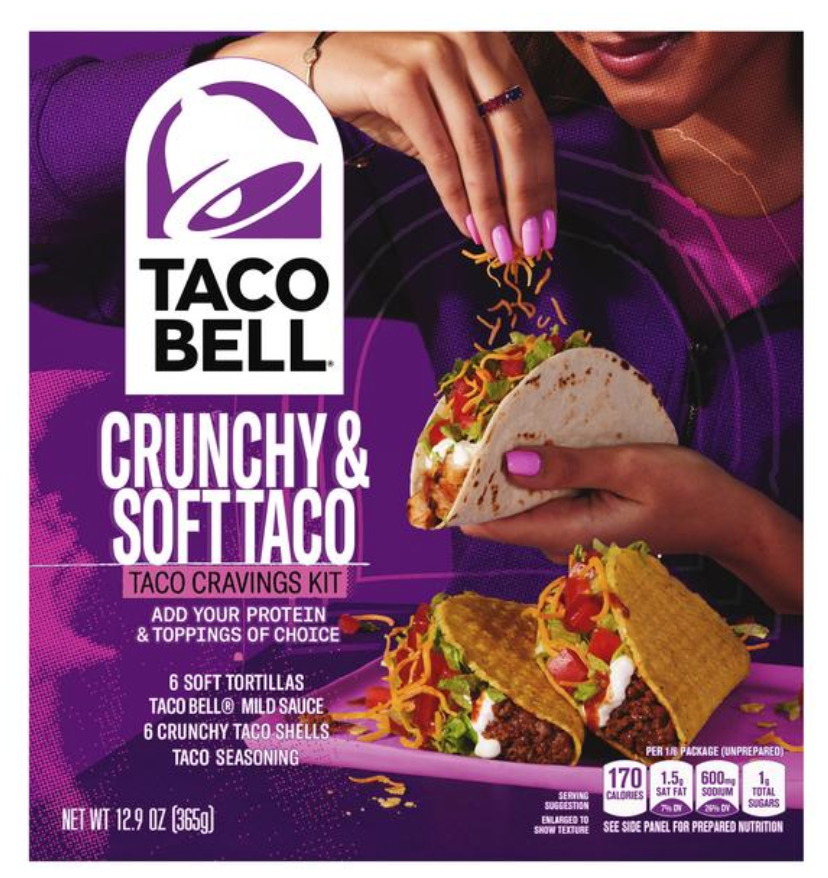 Taco Bell Dinner Kit Crunchy & Soft 12.7oz (BEST BY:JUNE 25)