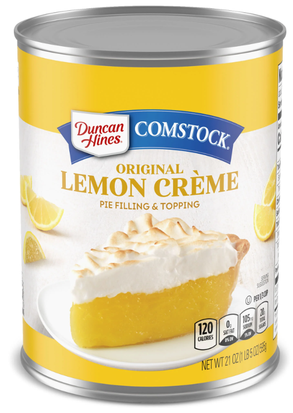 Comstock Original Lemon Creme Pie Filling 21oz