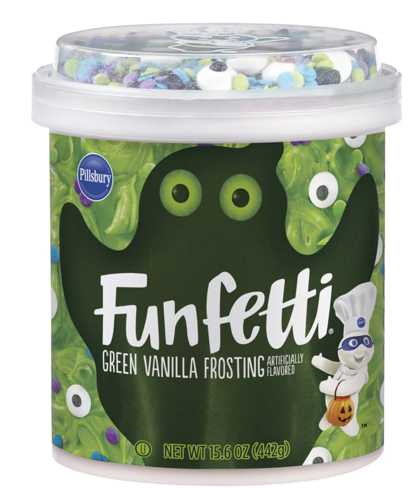 Pillsbury Funfetti Slime Green Vanilla Flavored Frosting 15.6oz