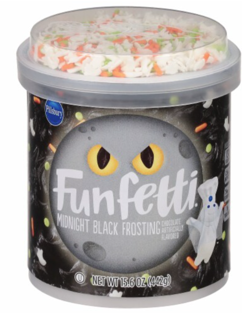 Pillsbury Funfetti Midnight Black Chocolate Flavored Frosting 15.6oz (BEST BY: OCT 25)