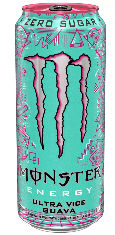 Monster Energy Drink Ultra Vice Guava Zero Sugar 16oz