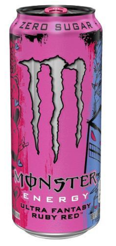 Monster Energy Drink Zero Sugar Ultra Fantasy Ruby Red 16oz