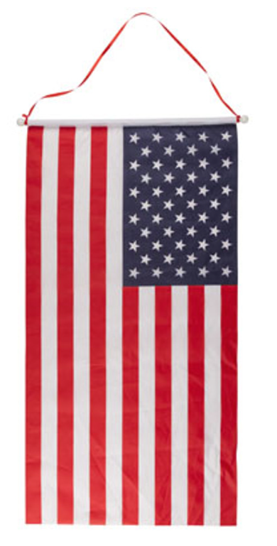American Flag Banner On Dowel 16.25 X 30.875