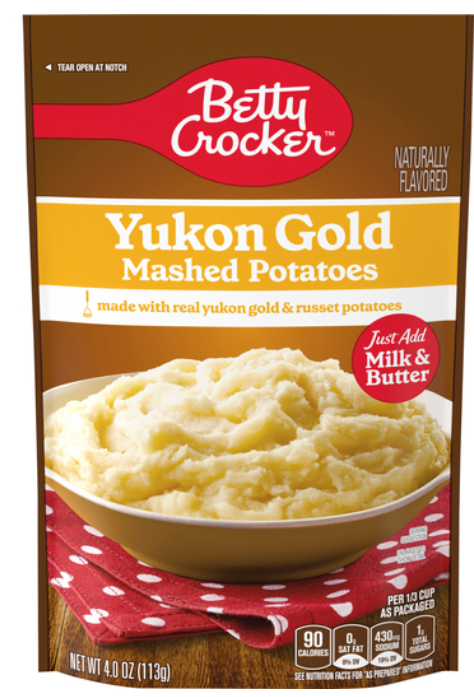 Betty Crocker Yukon Gold Mashed Potatoes 4oz