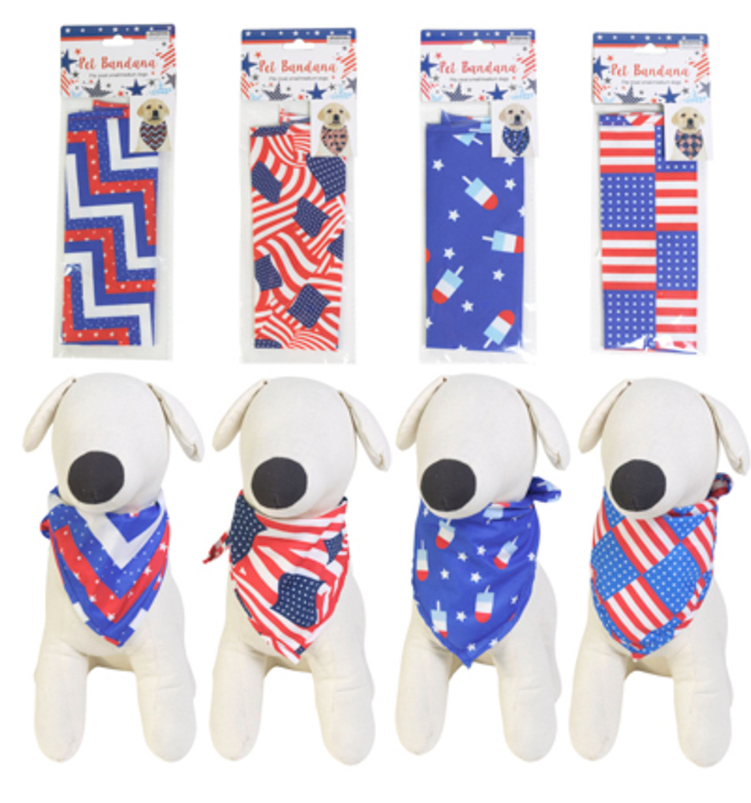 Patriotic Pet Bandana Assorted 1pk