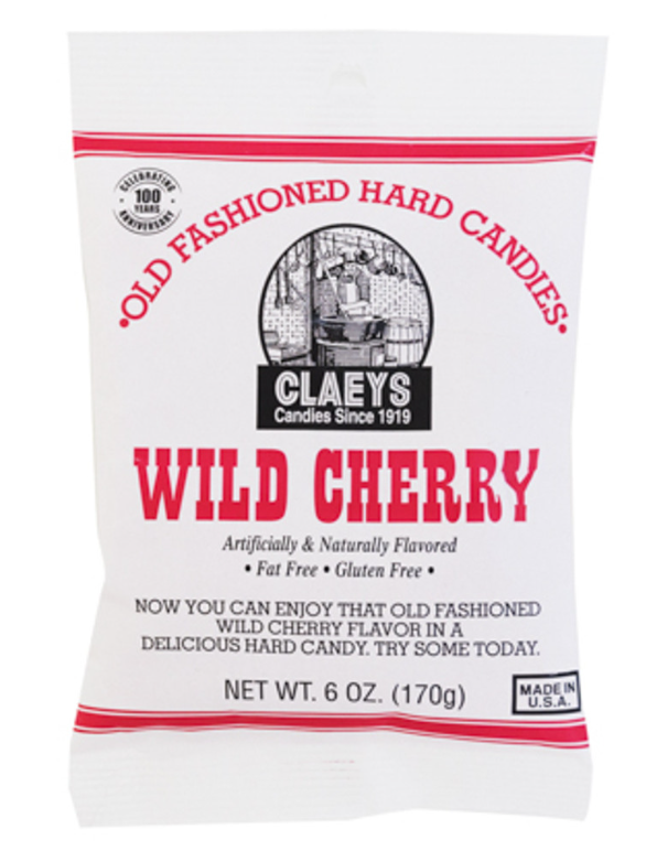 Claeys Wild Cherry Hard Candy 6oz