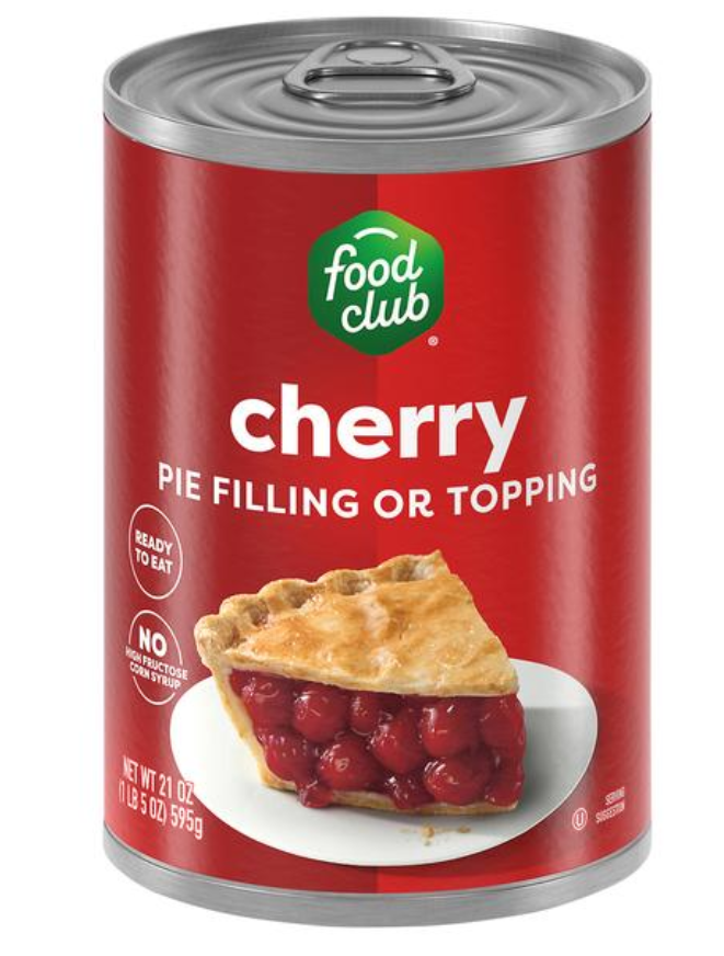 Food Club Cherry Pie Filling 21oz