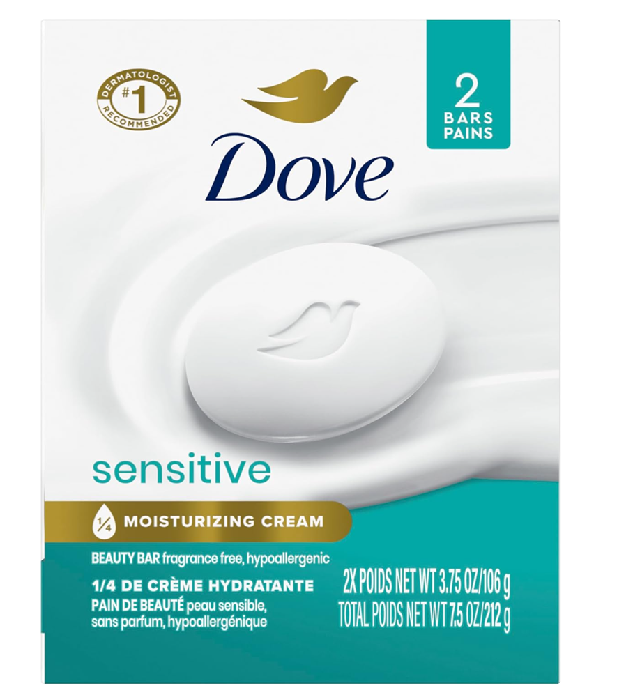 Dove Sensitive Moisturizing Cream Beauty Bar 2 Pack