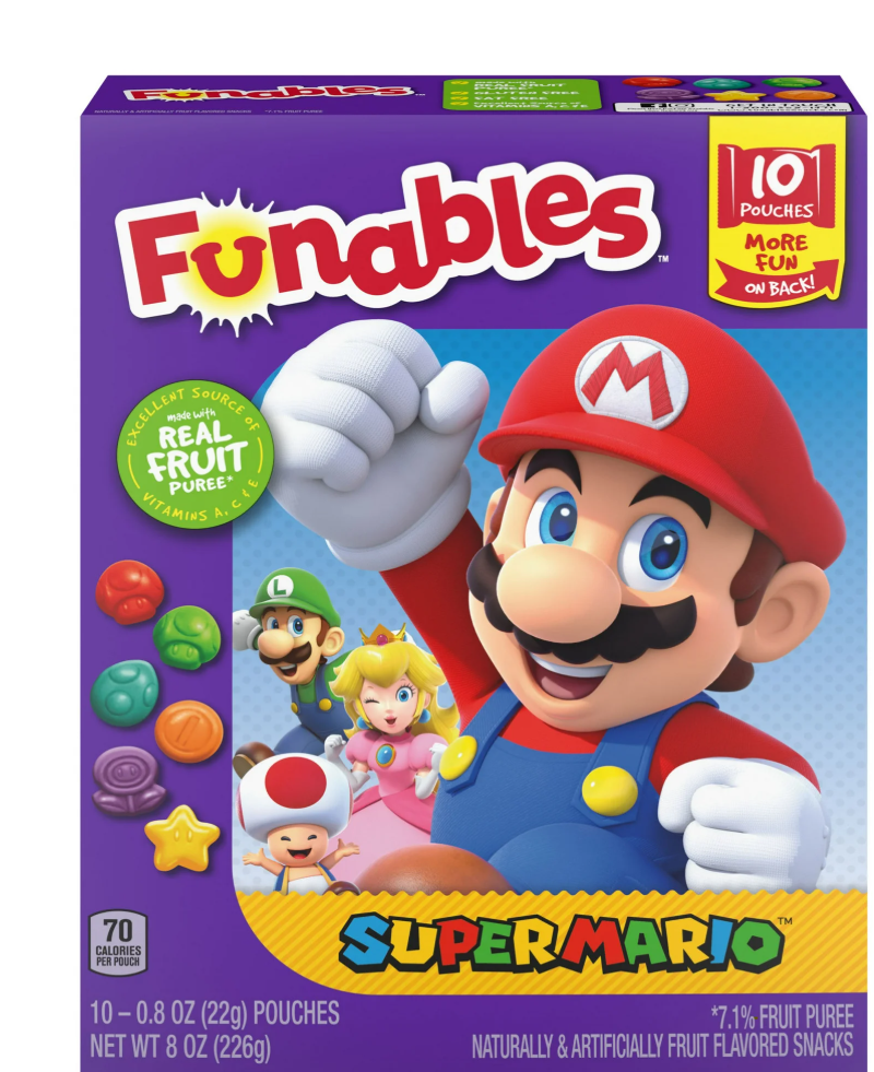 Funable Super Mario Fruit Flavored Snacks 10ct
