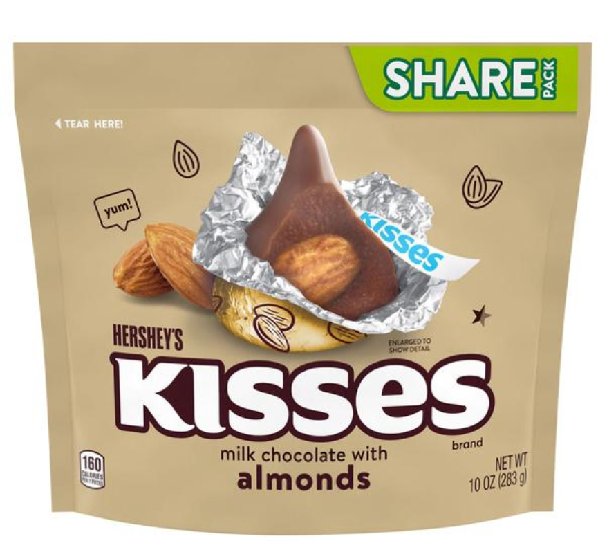 Hershey Kisses Almond Share Pack 10oz