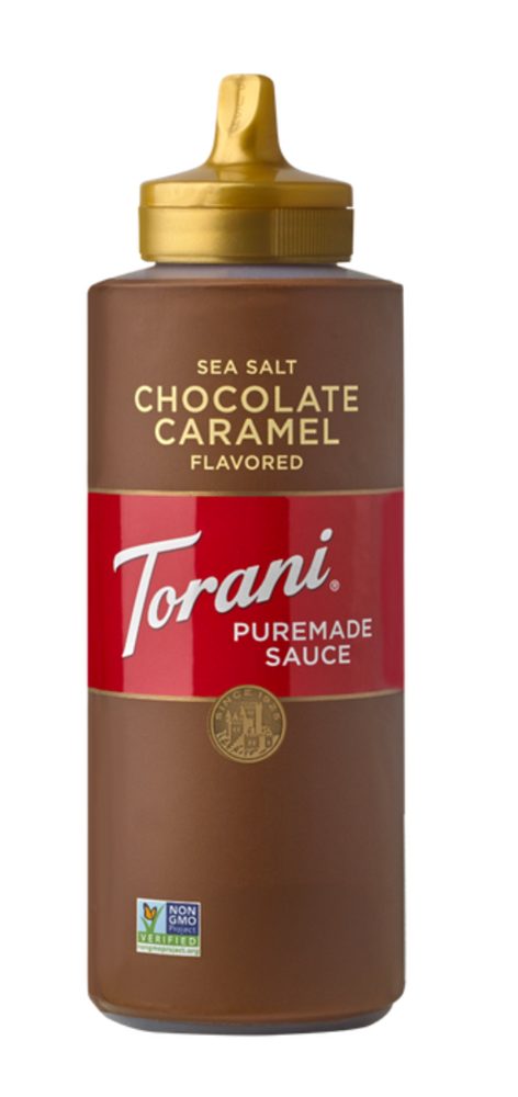 Torani Puremade Sauce Sea Salt Chocolate Caramel 16.5oz (BEST BEFORE: MAR '26)