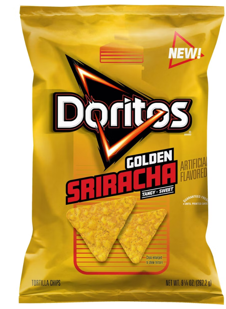 Doritos Chips Golden Sriracha 9.25oz (BEST BY: JAN 2026)