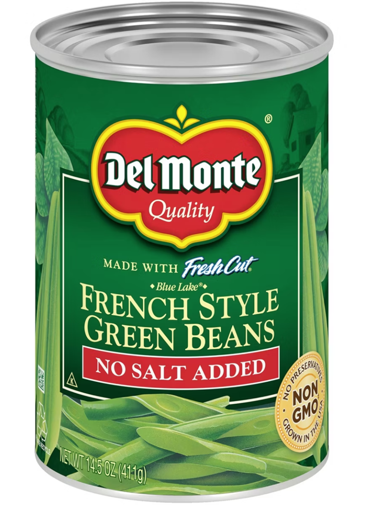 Del Monte No Salt Added French Green Beans 14.5oz