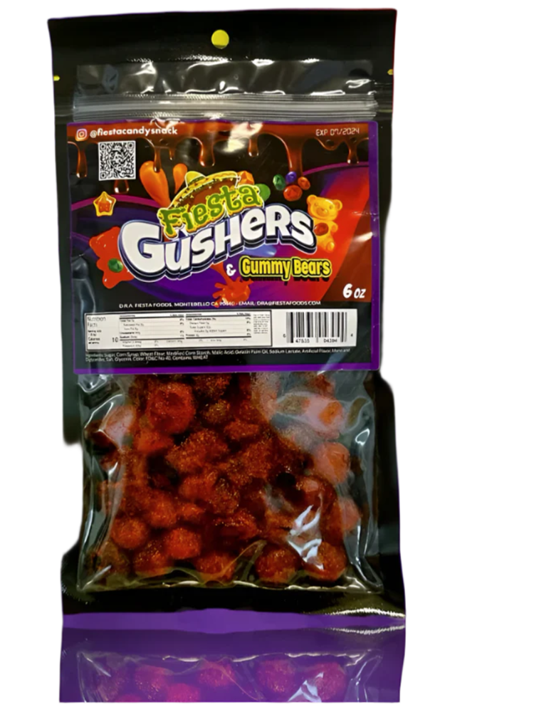 Fiesta's Gushers Gummy Bears with Chamoy 6oz