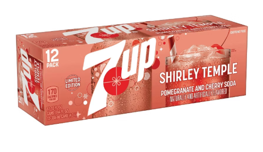 7up Shirley Temple 12 Pack / 12oz cans